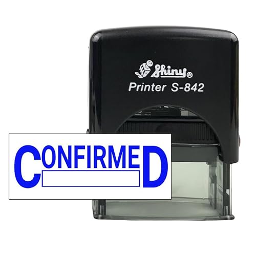 Stampcrafters Shiny S-842 Confirmed Self Inking Office Stamp Refillable Personalized Rubber Stamp.