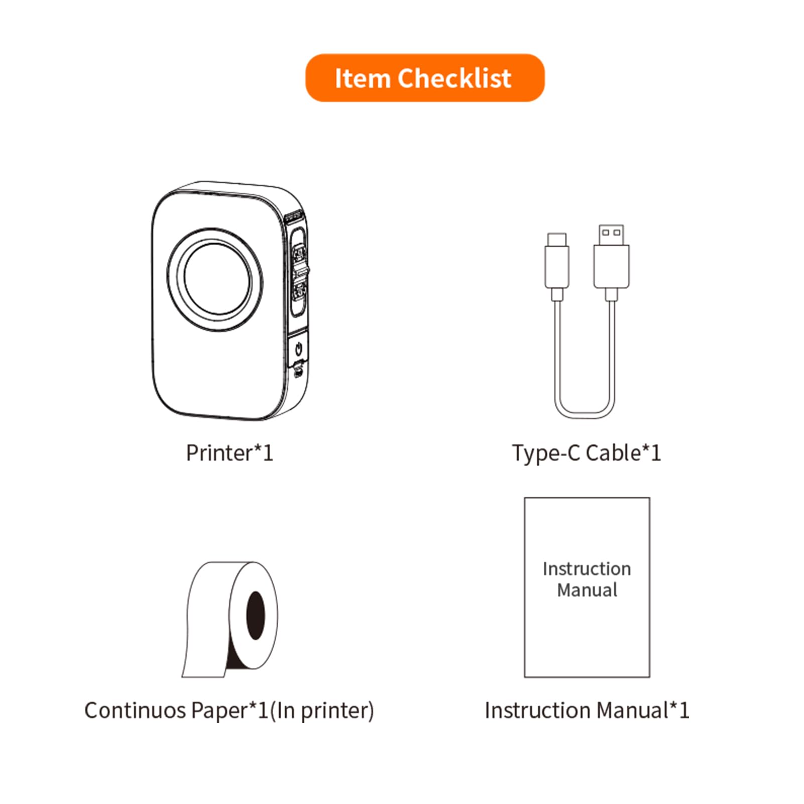 D30 Pro Przenośna termiczna drukarka etykiet Bluetooth Drukowanie bez atramentu 203 DPI dla Androida, idealne dla studentów, profesjonalistów, organizowania, etykiet DIY (Bianco)