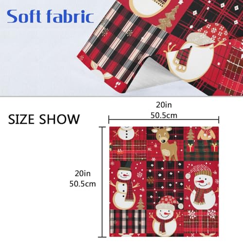 Servilletas de tela navideñas multicolor 20 x 20 in pack 6 miniatura 6