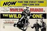OnlyClassics 1954 The Wild ONE Marlon Brando ON Triumph Motorcycle Movie Poster Bad BOY Gang