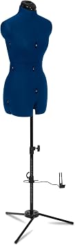 Adjustoform خياطة ديلوكس 8 جزء صغير الياقوت الأزرق قابل للتعديل اللباس شكل المملكة المتحدة اللباس الحجم 10-16