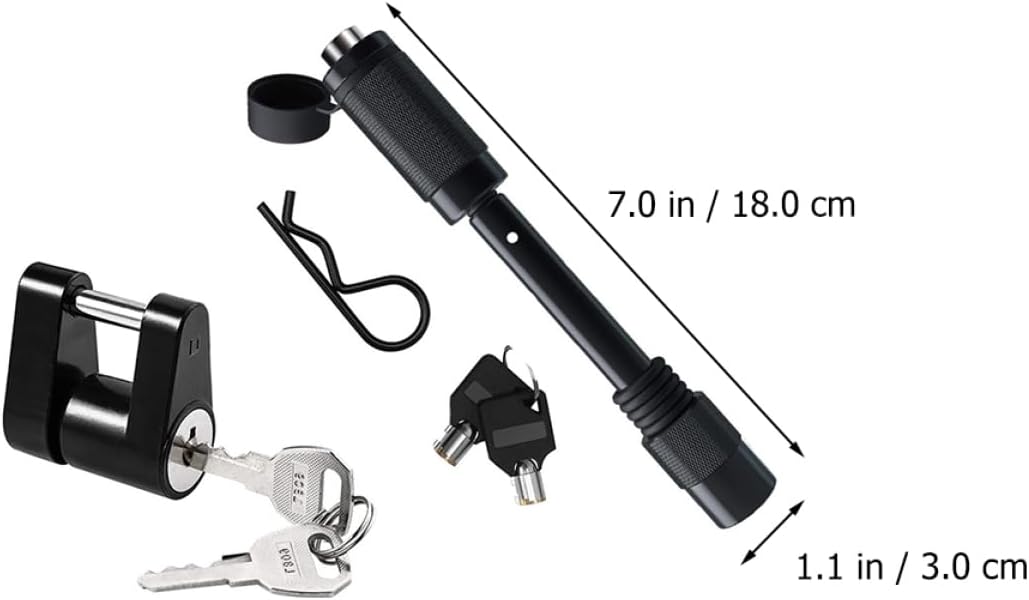 PRETYZOOM 2Sets Trailer Hitch Lock Set Durable Heavy Duty Trailer Receiver Lock Coupler Pin Lock for Rv Trailers and Trucks Easy to Use