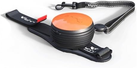 Hand Free Retractable Dog Lead, Orange