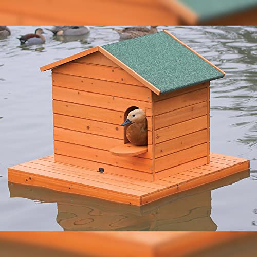 Caseta para Patos - Isla Flotante y Nido Pequeño para Patos - Un Refugio Seguro para Que Tus Aves Aniden y se Resguarden