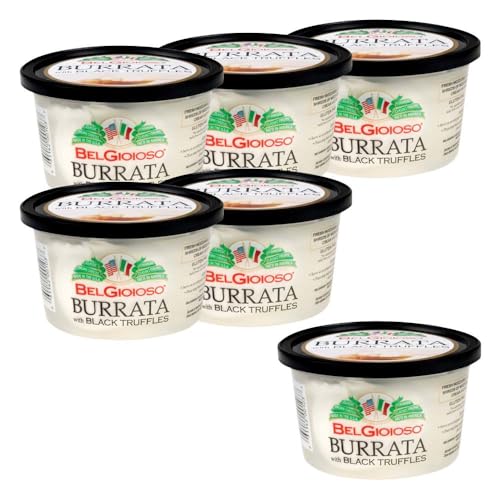 Belgiogioso, Burrata Cheese with Black Truffles (6 x 8 oz.)