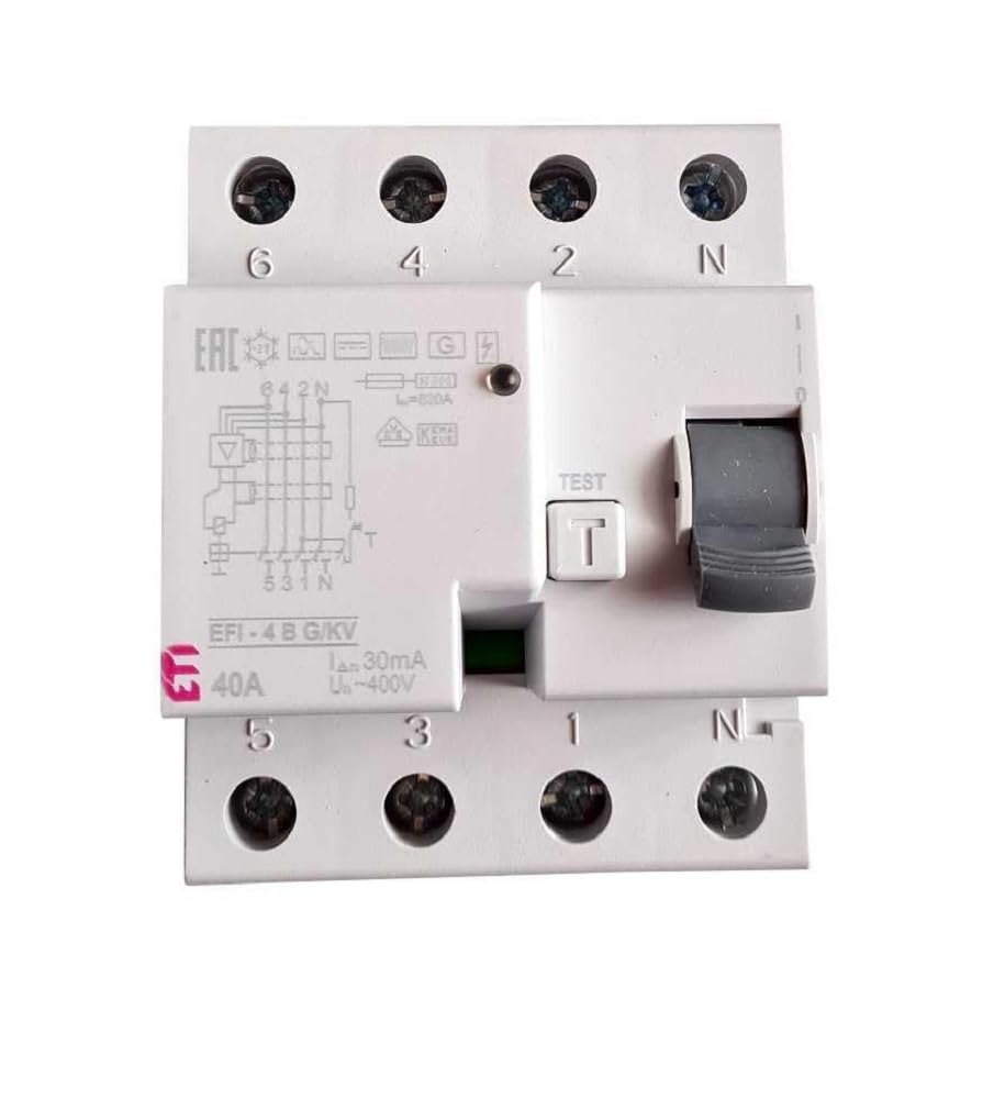 as - Schwabe Residual Current Circuit Breaker - FI Circuit Breaker - 4-Pole/40 A/30 mA/Type A - Pulse Current Sensitive Undelayed - for DIN Rail Mounting - White - IP20, 62500