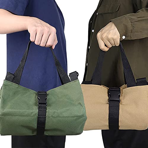 Bigomila Roll Up Tool Bag Portable Tool Organizer Bag Small Tool Sorting Storage Bag Multipurpose Tool Carrier Bag With 5 Separate Tool Pouches Hanging Tool Tote Tool Storage Bags (Khaki) #TOP5