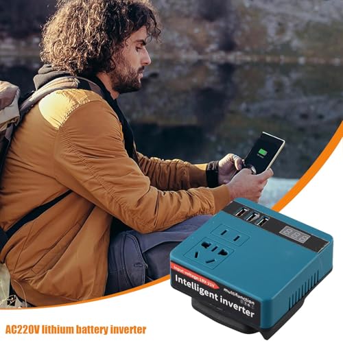 ポータブルパワーステーション、バッテリーパワーインバーター,電流表示付き屋外用バッテリー変圧器 | アウトドア キャンプ 旅行 ホーム用 電池式コンセント