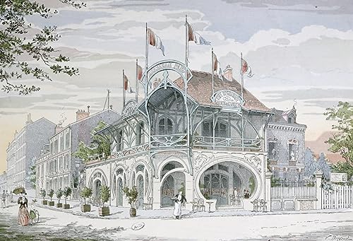 Prints Toile Peinture Murale Cafe Art Nouveau Paul Joseph Dargaud 60x90cm