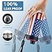 JOOPETALK Universal Can Cooler with Lid Fits All 12oz Cans& Bottles, 100% Leak-Proof Water Bottle, 4-in-1 Insulated Can Cooler for Beer, Soda & Energy Drinks, Dishwasher Safe (American Flag)