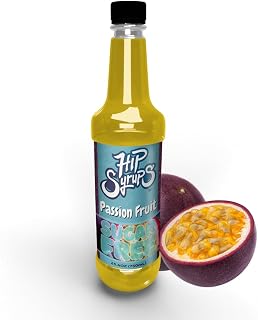 Hip Syrups - Passion Fruit Sugar Free Syrup Designed for Water Flavor, Bubble Tea, Boba Tea, Cocktails, Passion Fruit Flavoring, Water Enhancer, Drink Mix for Ice Tea, Lemonade & More, Zero Calorie Flavoring, Keto Friendly, Sugar Free