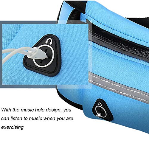 Cinto de corrida WENTS à prova d 'água com clipe para chave e suporte para garrafa de água, orifíci