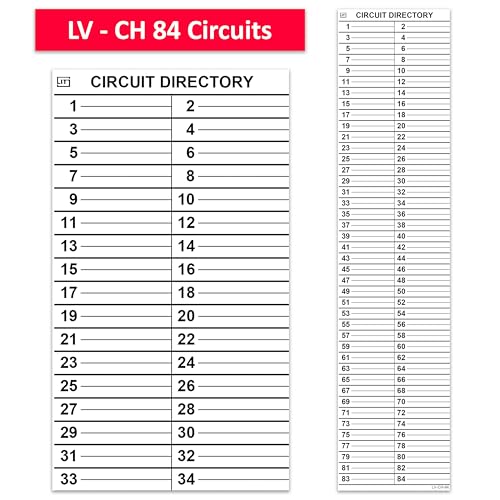 Circuits de rechange pour coupe-circuit Eaton étiquettes CKTDIR