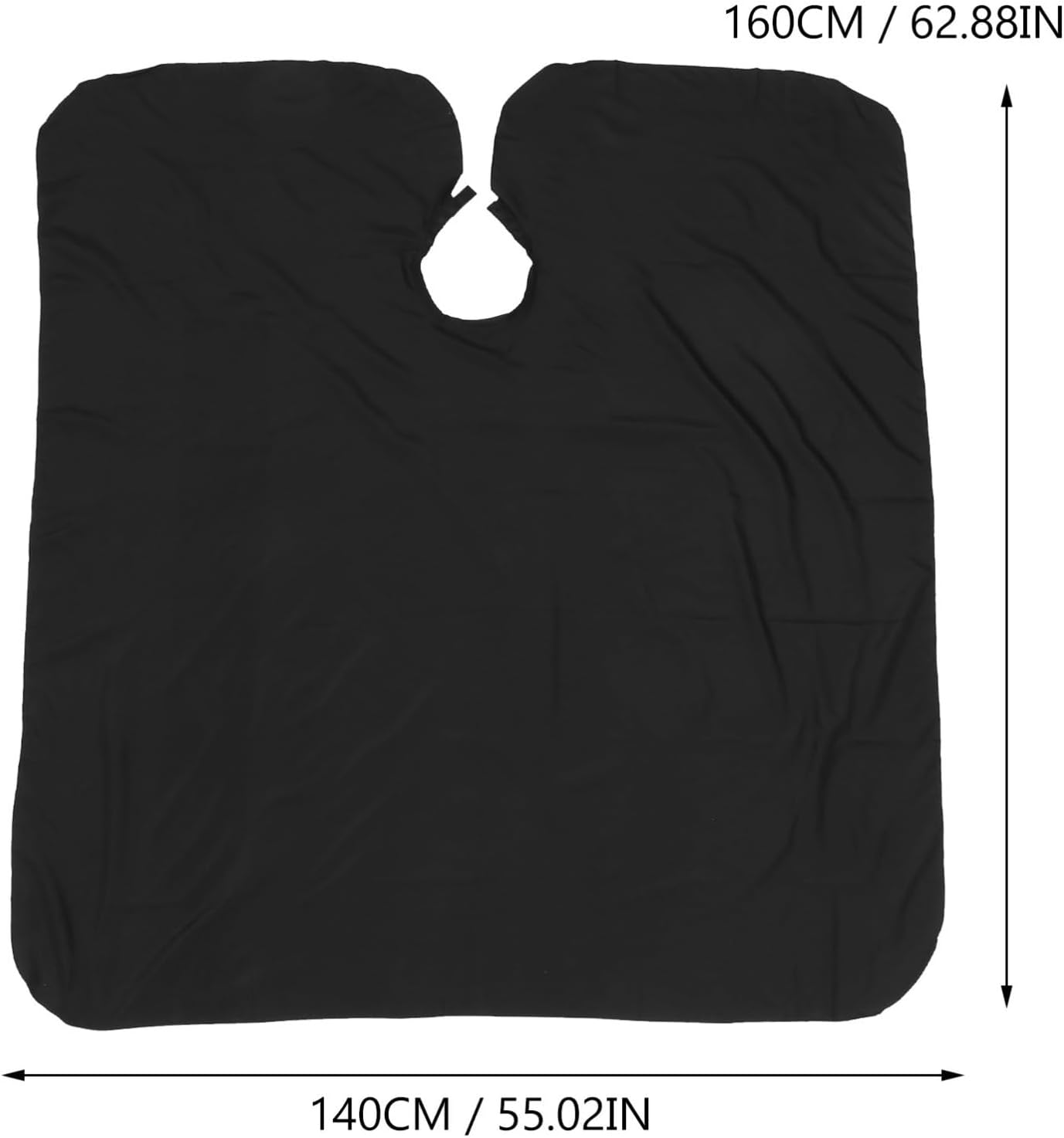 Black Waterproof Barber Cape with Snaps for Hair Cutting and Dyeing | Polyester Taffeta and Pongee Coating, Stain Resistant Coverage, Home Use