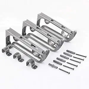 Deco Window Classical Double Bracket 25mm/19mm (Set of 3) Charcoal