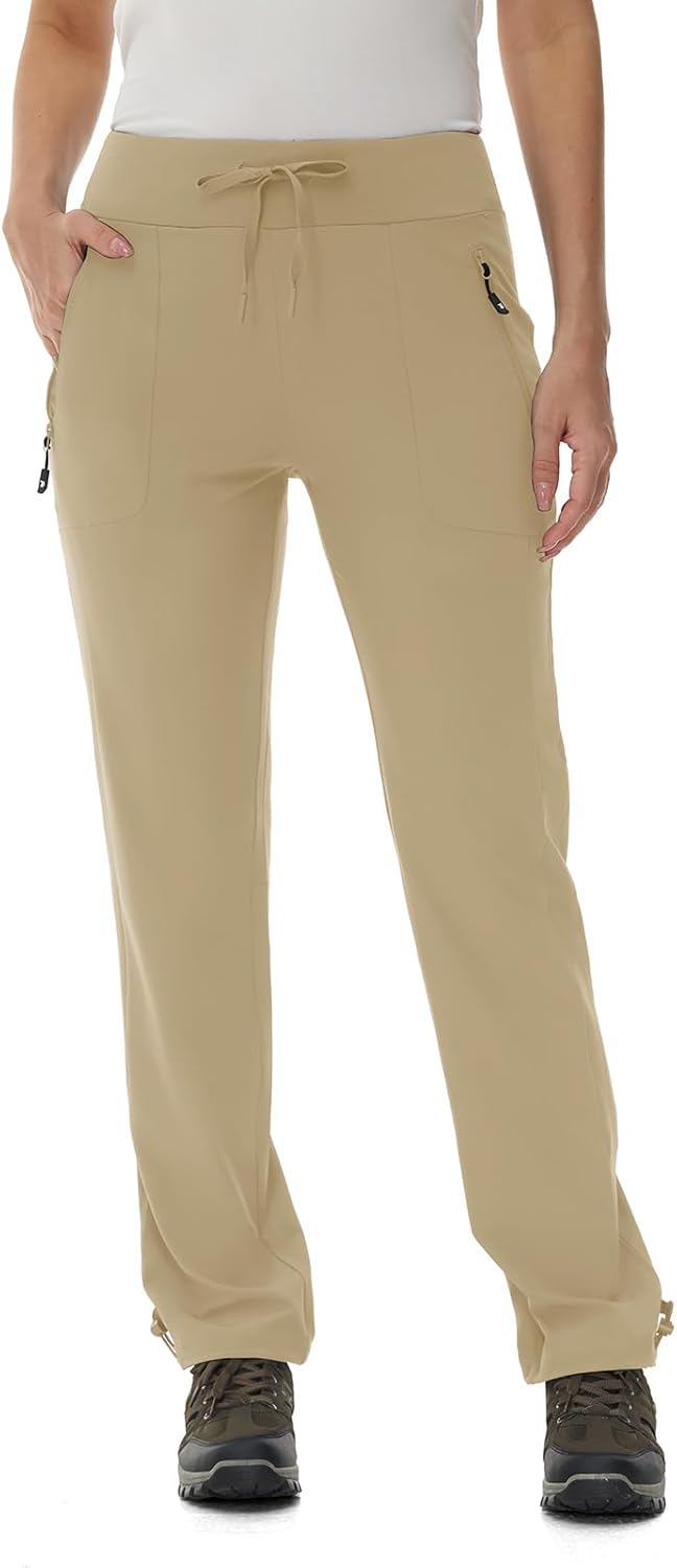 TBMPOY Women's Hiking Pants Lightweight Outdoor Quick Dry Travel Joggers Water Resistant Athletic Pants Zipper Pockets