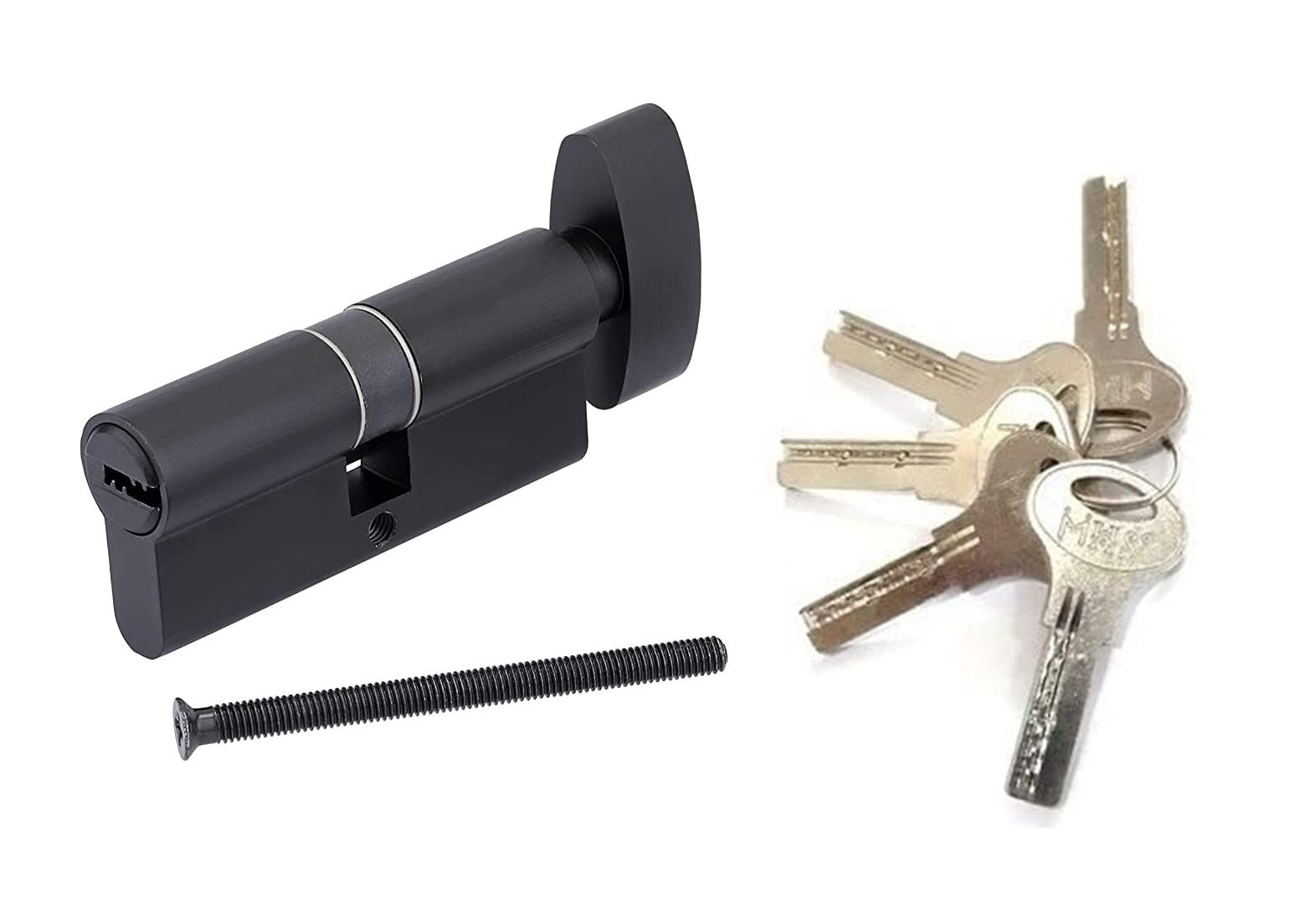 MHS Accessories of Mortise Handle Lock Fittings for Wooden Door (70 mm Cylinder with 5 Ultra Keys, Black Matt Finish) (B0BX921NJB) Amazon Price History, Amazon Price Tracker