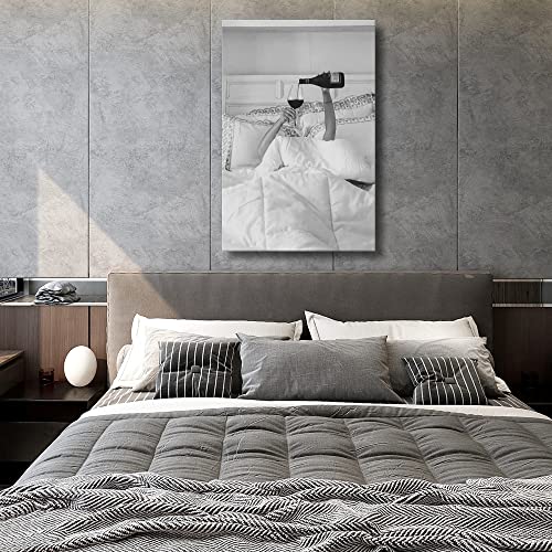 Verenix Preppy Canvas Wall Art Black And White Pictures Feminist Poster Trendy Teen Girl Funky Home Wall Decor For Living Room Bar Cart 12X16In Unframed #TOP4