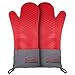 Beaumont Kitchenware Top Rated Oven Mitts | High Quality Extra Long 15" Oven Gloves | Heat Resistant 425°F | BPA Free Top Quality Silicone | Top Quality Hand-stitched Canvas | Easy to Clean