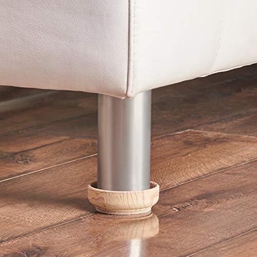 Premium Felt Floor Cups/Castors (4 x Light Wood Large 60mm) - Protect Your Wood Laminate, Wooden, Tile & Lino Floors from Scratches, Medipaq/ DIY DOCTOR (Similar brands)