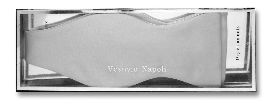 Vesuvio Napoli SELF TIE Bow Tie Solid SILVER GREY Color Men's Gray BowTie