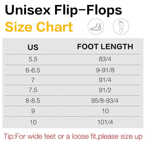 Flip Flops for Unisex Rubber Beach Non Slip Yoga Mat Funny Print Flat Thong Sandals Lightweight Comfy Casual Walking Pool Shower Shoes Waterproof Indoor House Slippers Two-Tone Footwear4