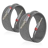ANYPLUS Instrument Cable,【3.3ft/ 1m-2pack】 6.35mm Male to Male 1/4 inch to 1/4 inch Audio Cable, F