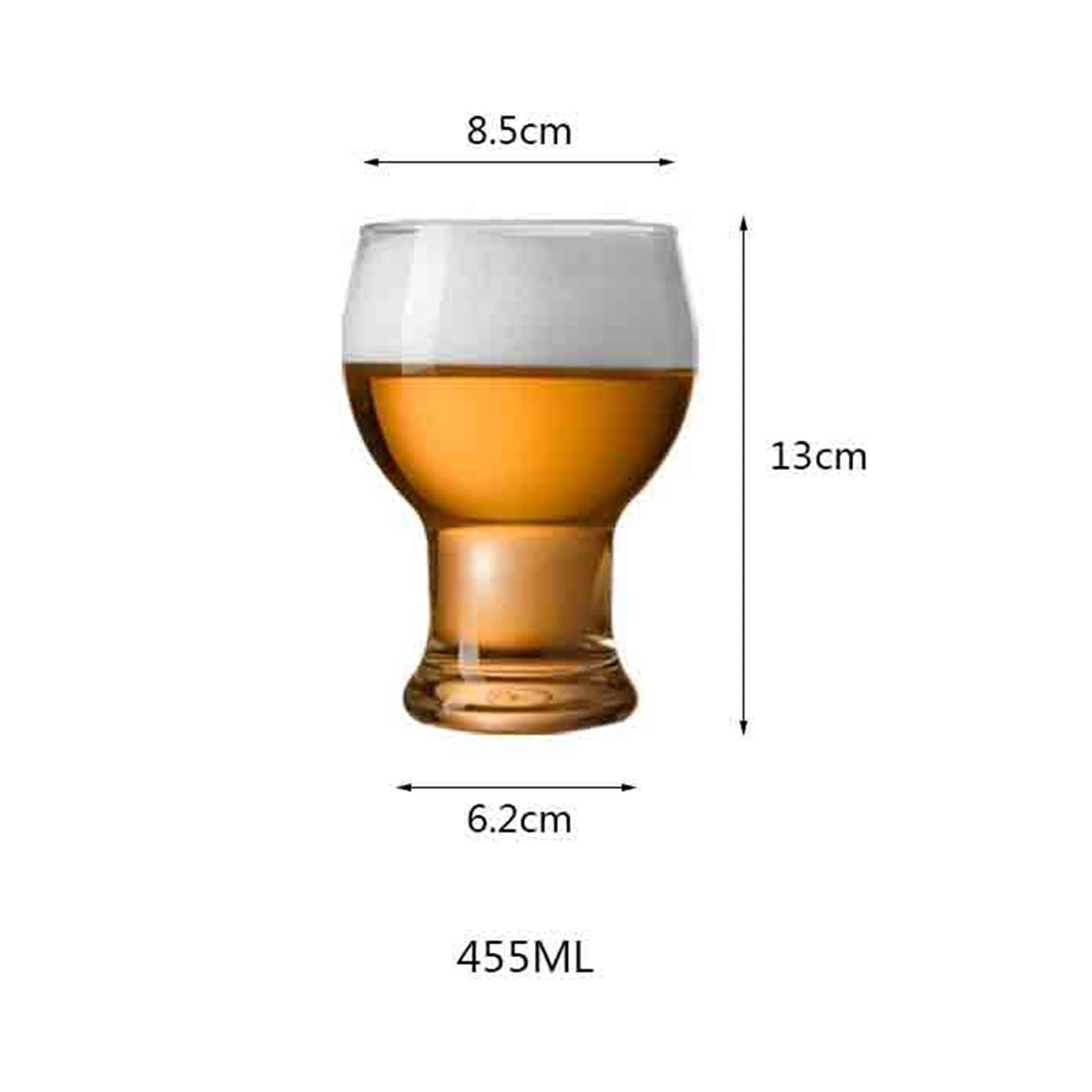 Glasbecher, Bastelgläser, 2er-Set, 15,3 Unzen Pint, großes Fassungsvermögen, klares Trinken for Saft