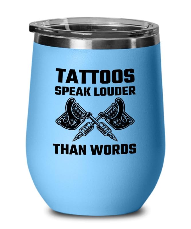 Tattoo Artist Teal Edition Viking Tumbler 20oz - Tattoos speak - Tattoo Gifts Tipping Skin Deep Ink Tattoo Lover Tattooing Tattooist