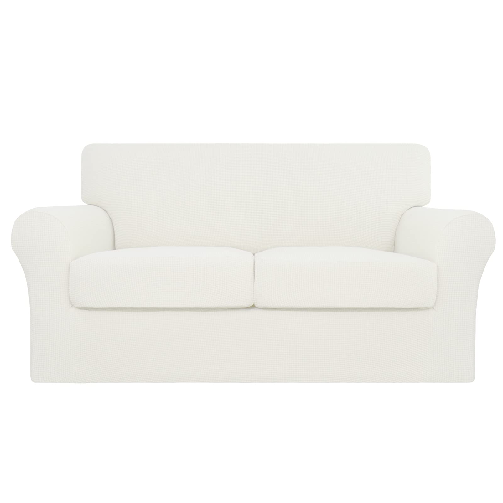 Easy-Going 3 Pieces Stretch Couch Cover Sofa Cover for Dogs Washable Sofa Slipcover for 2 Separate Cushion Couch Spandex Jacquard Fabric Elastic