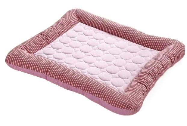 Tapis rafraîchissant pour chien respirant et lit de refroidissement rose L