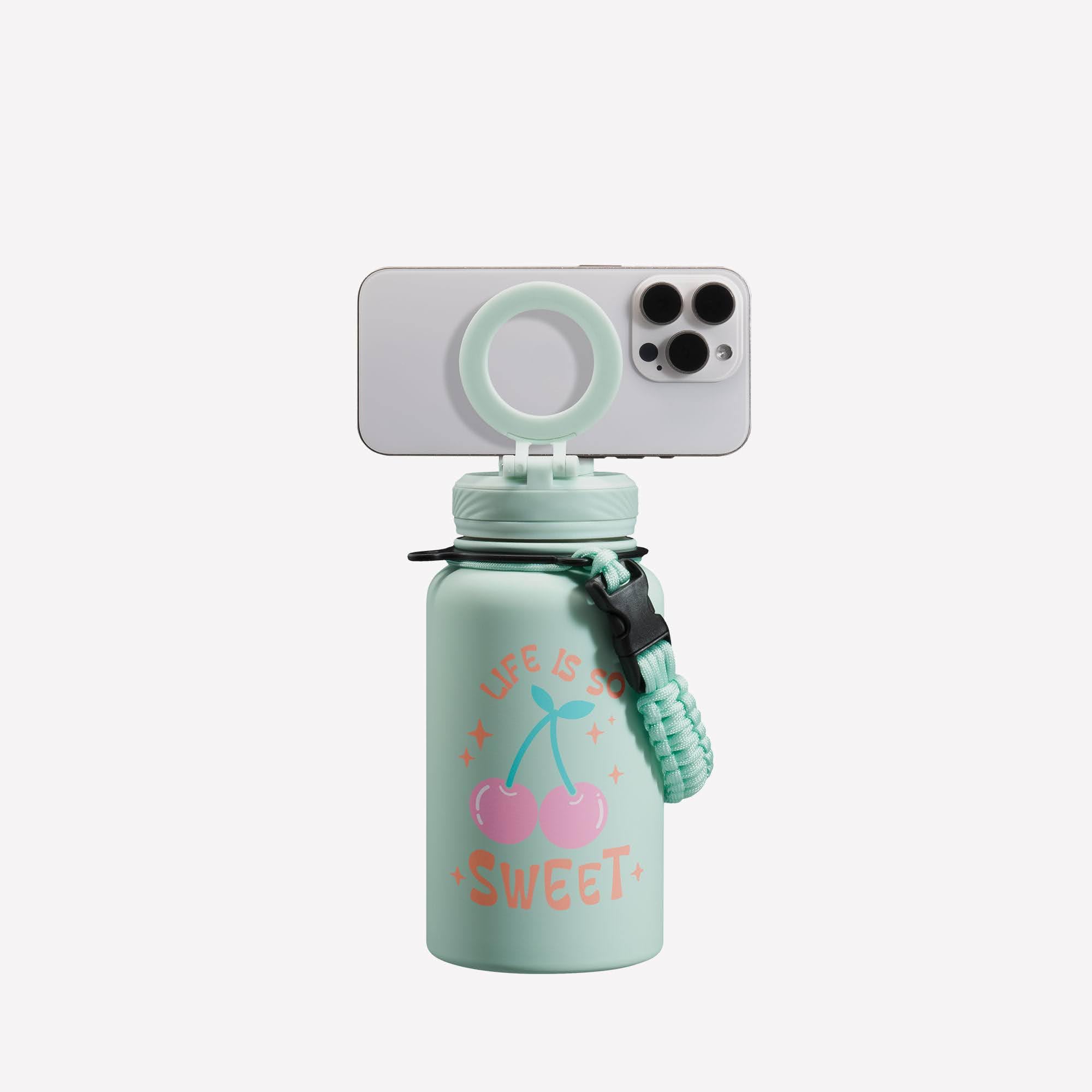 ZTAR Magic Flask – butelka na wodę o pojemności 625 ml z magnetycznym uchwytem na telefon iPhone – kompatybilna z MagSafe, butelka na wodę ze stali nierdzewnej, podwójna ścianka, izolowany kubek na