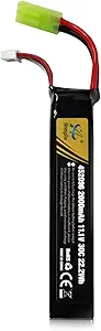 RunCam 11.1V LiPo Airsoft Battery 2000mAh 30C 3S Rechargeable Battery with Mini Tamiya Connector for Airsoft Guns Airsoft Rifle