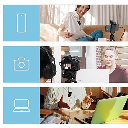 Boya Wireless Lavalier Microphone System, By-Xm6 2.4Ghz Dual Lavalier Mic Lapel Microphone For Iphone/Android, Dslr Camera Microphone Real-Time Audio Monitor Recording Vlog Transmitter 2 + Receiver 1 #TOP3
