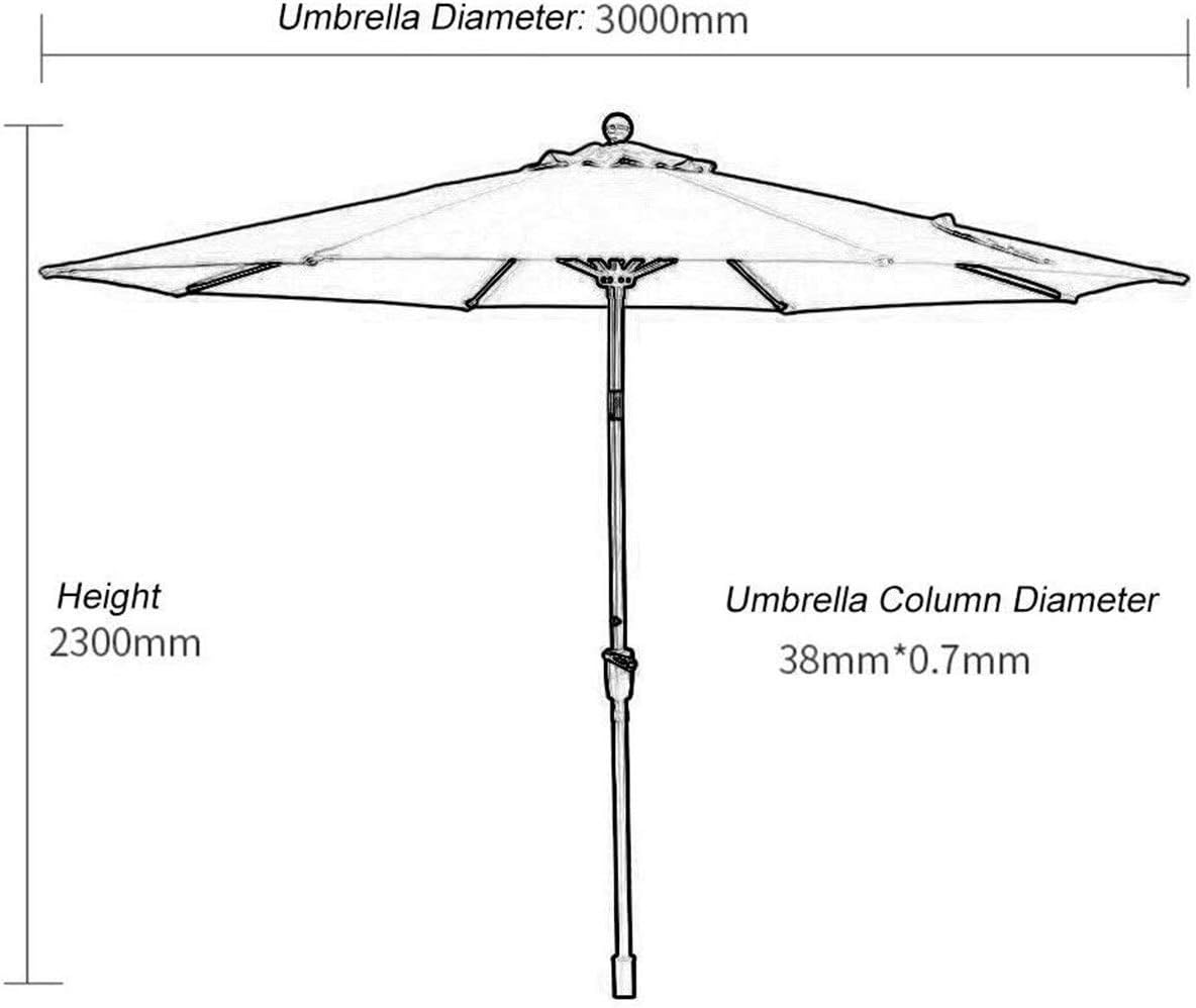 Outdoor Garden Parasols 10ft / Stripe Garden Beach Patio Umbrella Sun Shade Protection UPF 50+, Market Parasol for Balcony, Fishing, Backyard good