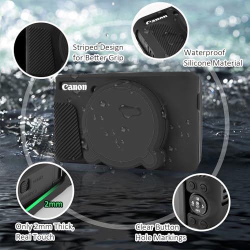 Funda de silicona ARVOK para cámara Canon PowerShot SX740 HS miniatura 3