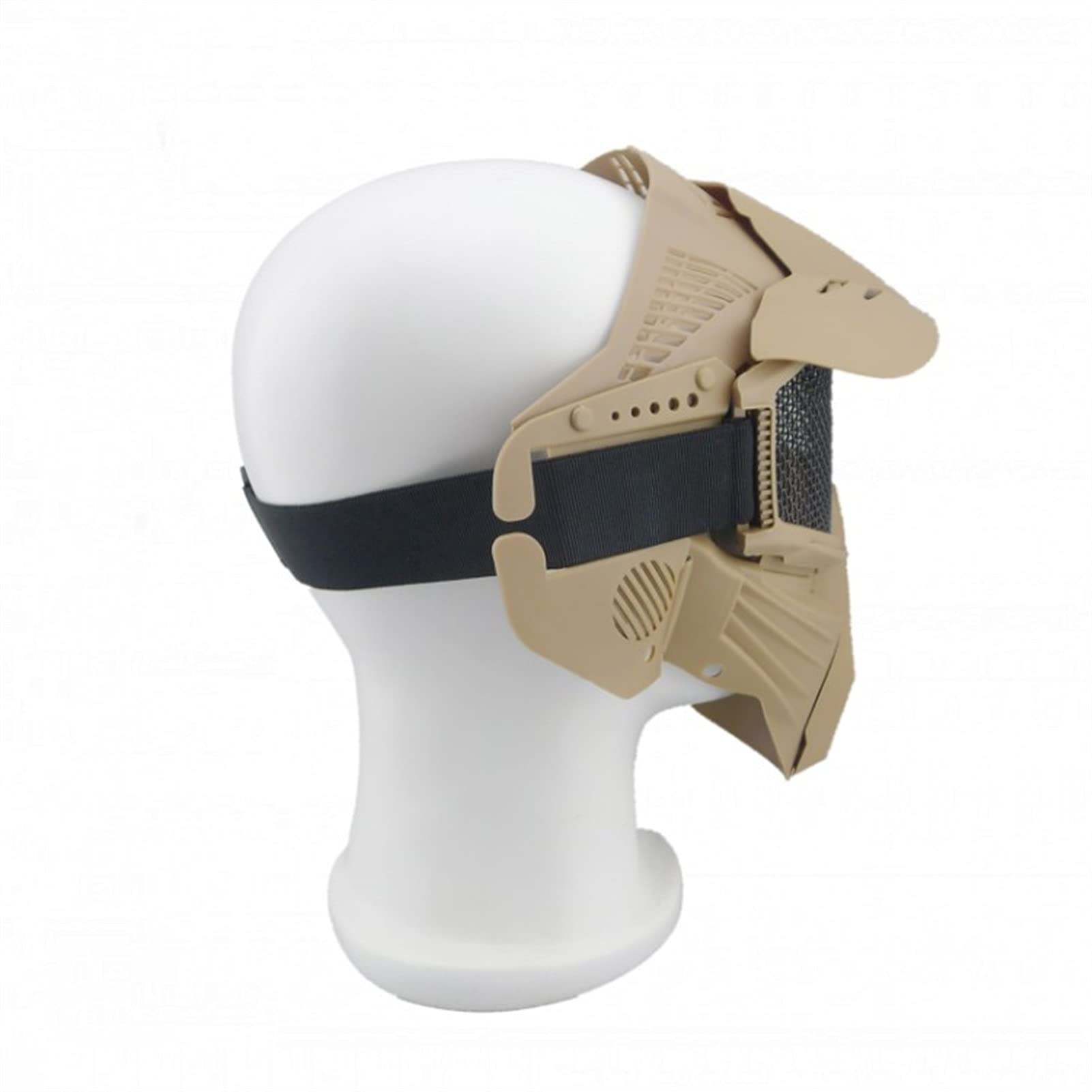 Jungle Leopard Maschera Tattica a Rete in Acciaio Integrale con Protezione Solare for Airsoft CS Shooting CS Games