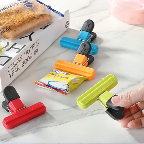 Image of 8PCS Chip Bag Clips, HIA Stylish Wide Open Bag Clips for Food Storage, Heavy Seal Grip, Assorted Size (6 inch*3.3 inch for 4 and 3 inch*2.5 inch for 4)