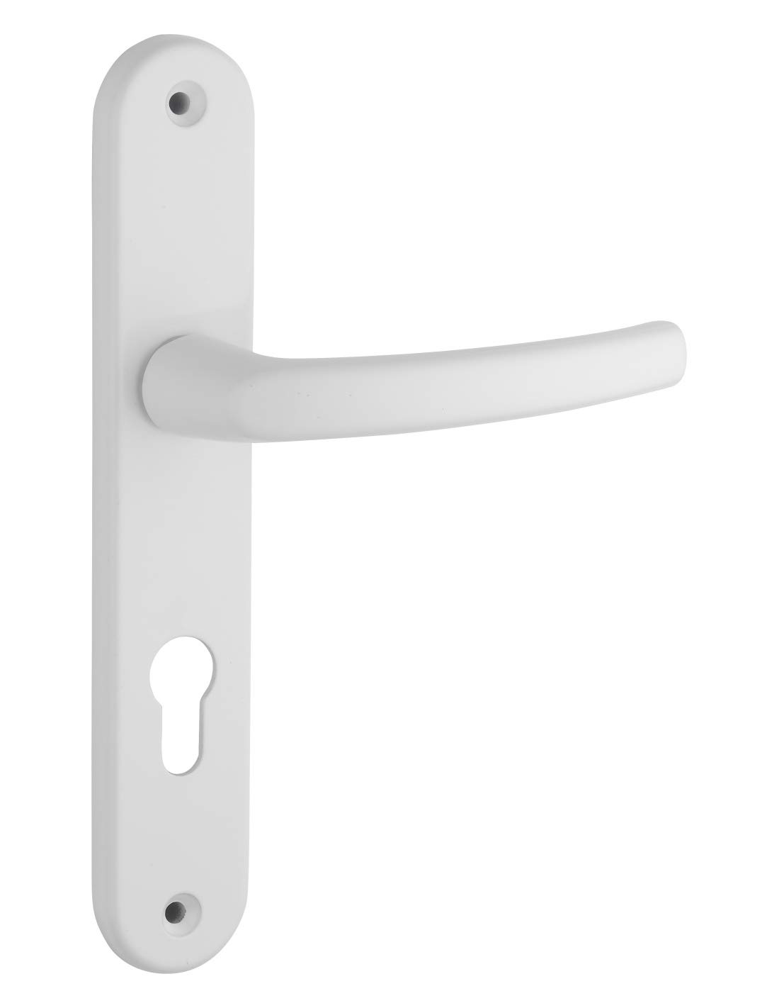 Thirard White Sultane Entrance Door Handle Set, Cylinder Hole, 7 Mm, Square, 195 Mm,