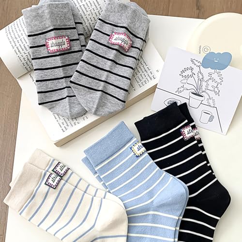 Image of Women's Cute Crew Socks, Casual Athletic Cotton Bowknot Cherry Calf Novelty Socks for Women