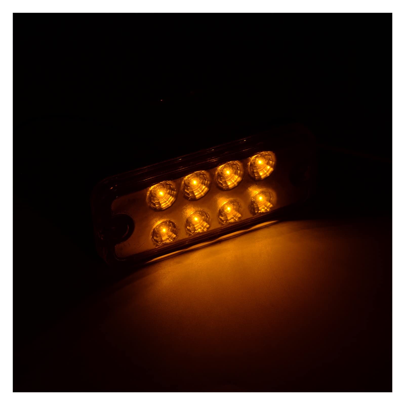 Luci Antinebbia Anteriori Auto Camion Rimorchio Camion Caravan ATV SUV UTE 2Pcs Ambra ABS Anteriore Posteriore Sinistra Destra 8 LED Luce di Posizione Laterale Lampada per Universal Bus