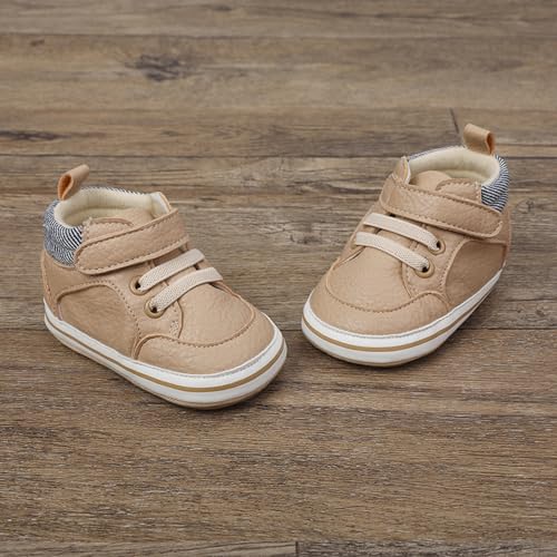 Image of Clowora Baby Boys Girls Shoes Non-Slip Rubber Sole Sneakers Infant First Walking Toddler Crib Shoes Newborn Loafers Flats.
