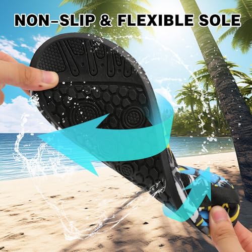 Water Shoes Barefoot Aqua Socks Quick-Dry Swimming Shoes Non-Slip Sole4