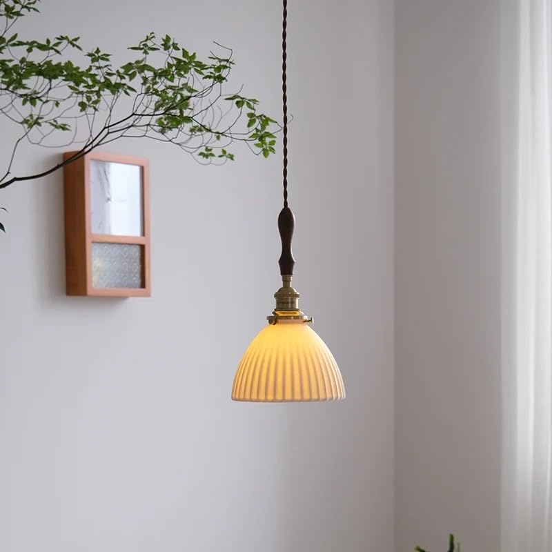 Luminaire suspendu LED en céramique pour ambiance douce de chambre