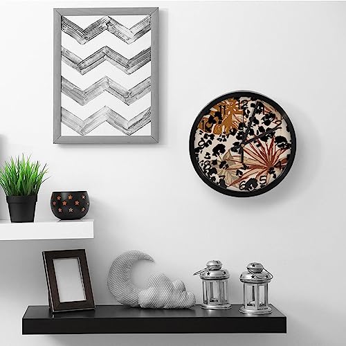 Horloge murale ronde Monstera decorative pour cuisine et maison - 6