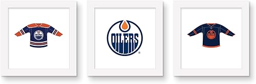 Trends International Gallery Pops NHL Edmonton Oilers - Jersey Wall Art Bundle (3-Pack)