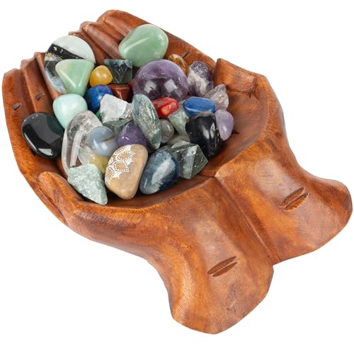 Curawood Carved Hands Offering Bowl (L)