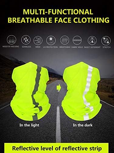 Miniatura 3 de SATINIOR 8 piezas de polaina reflectante para el cuello para hombre, pasamontañas de ciclismo, máscara facial, bandana para el sol para hombre