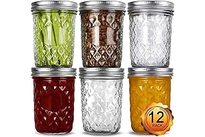 VERONES Wide Mouth Mason Jars 16oz Keeps Food Fresher Longer