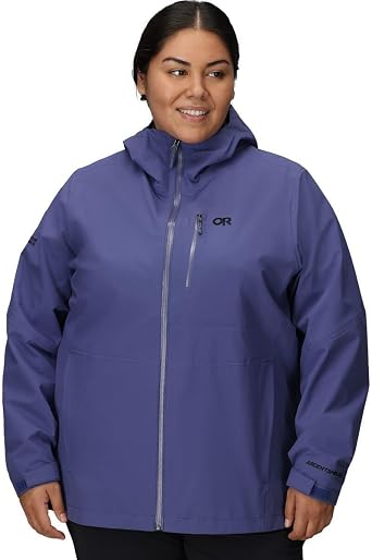 Outdoor Research Womens Aspire 3L Plus Size Jacket | Waterproof, Windproof, Hooded, Long Sleeve, Standard Fit